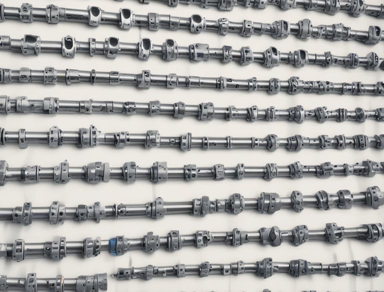 A variety of hardware tools displayed on a shelf.