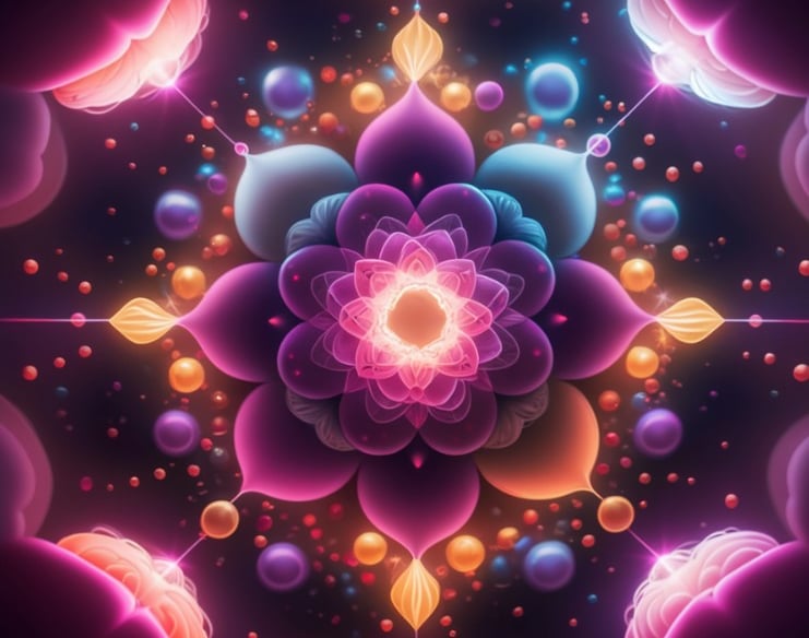 Mandala con molto viola. Mindfulness. Psicologo Segrate
