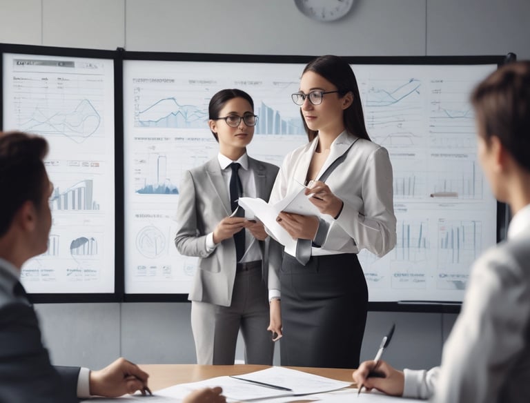a man riding a skateboard down a street next to tall buildings