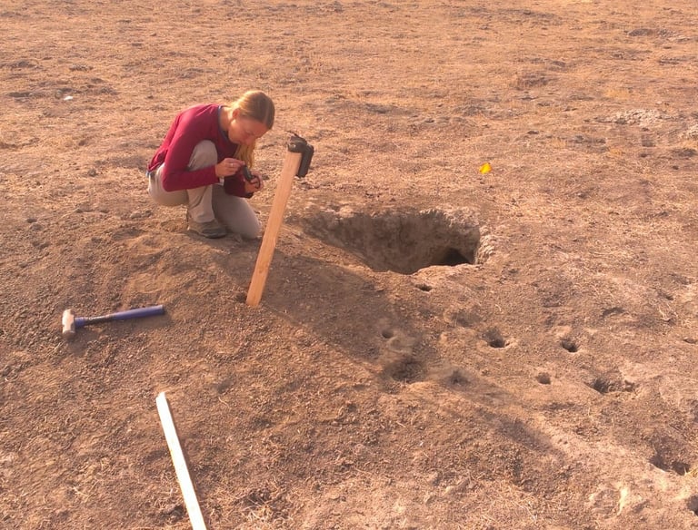 San Joaquin kit fox pre-construction survey with a trail camera.