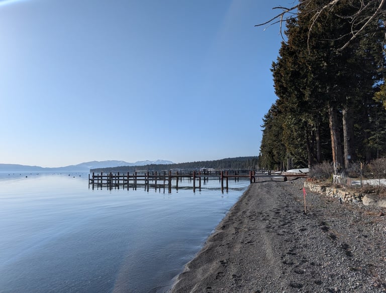 West shore of Lake Tahoe in Placer County, CA