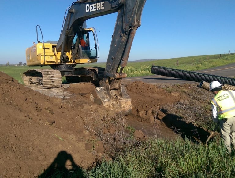 Construction activities in Madera County, CA.