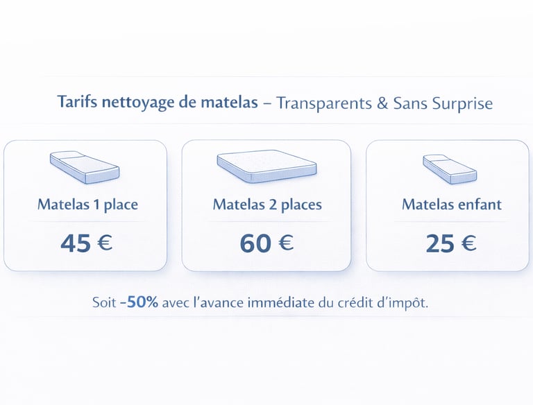 tarif matelas