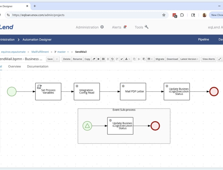 eqLend Automated Postal Mail Delivery Process