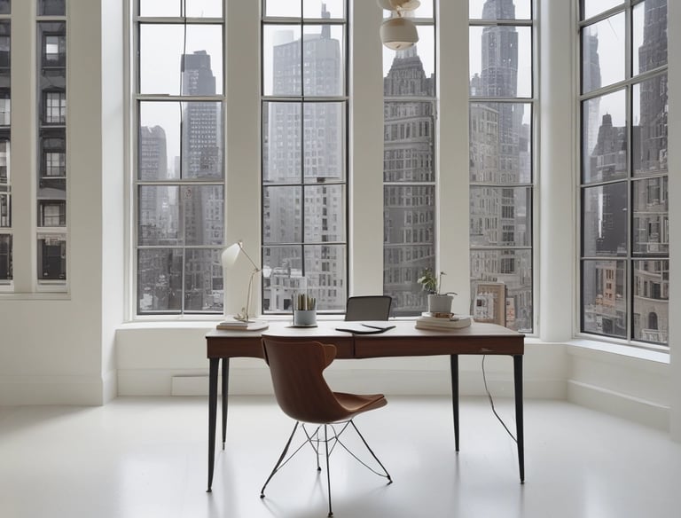 A person is cleaning a sleek, silver car with a blue cloth and spray bottle inside a well-lit garage. The garage features modern, geometric ceiling lights and has a partially visible staircase in the background.
