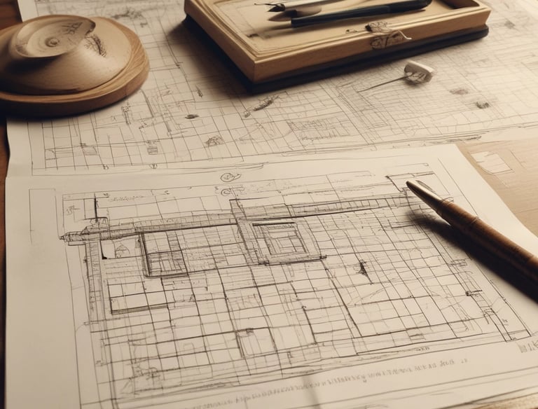 drawing with a pencil on a desk