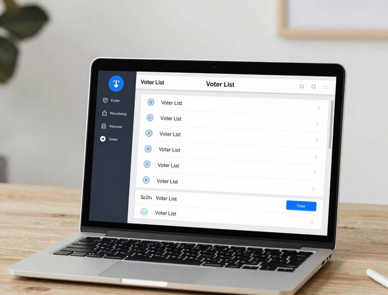 A stack of colorful cards featuring the bold text 'BE A VOTER' surrounded by decorative stars and swirls.