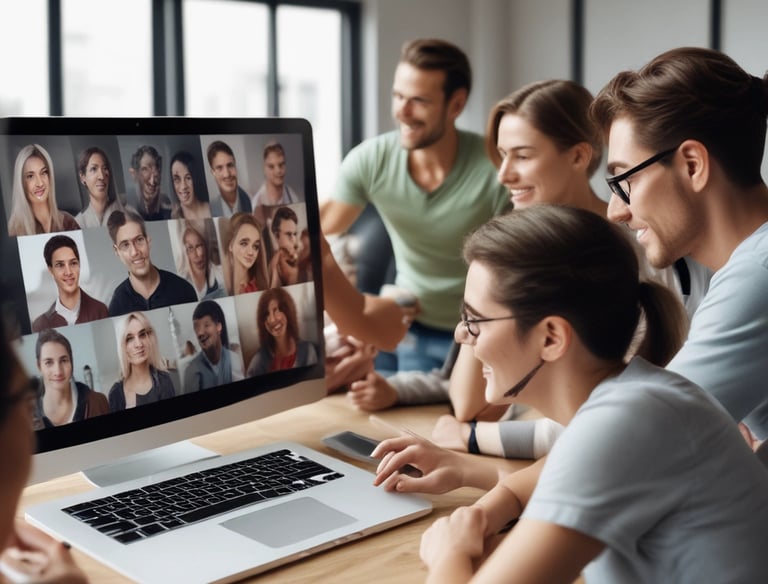 A calm family sitting together around a dining table, engaged in peaceful conversation.
