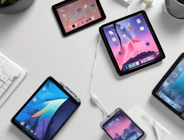 Apple iPad lineup including iPad Mini and iPad Pro, showcasing portable design, high performance