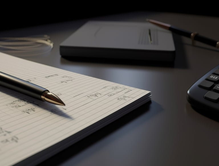 Notitieboek met pen voor zelfstandig werken aan morele reflectie