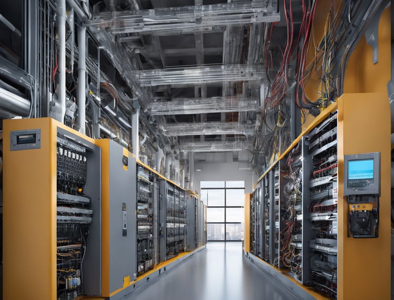 a cat with its mouth open standing on a tile floor