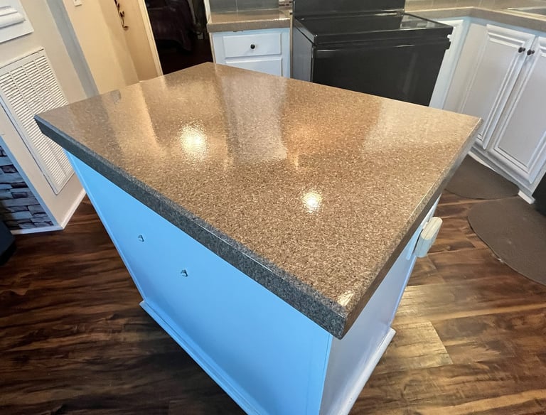 Kitchen Counter Resurfaced to a granite finish