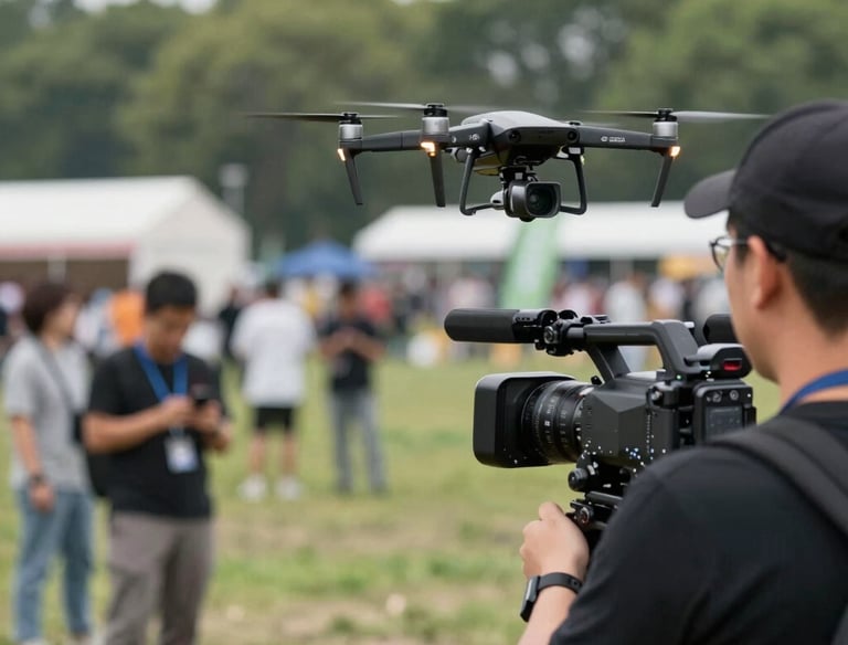 a man riding a skateboard down a street next to tall buildings