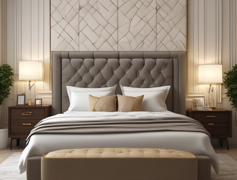 A stylish room featuring modern window blinds.