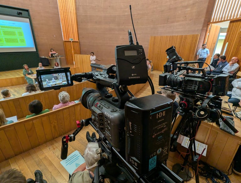 Social care conference filming crew