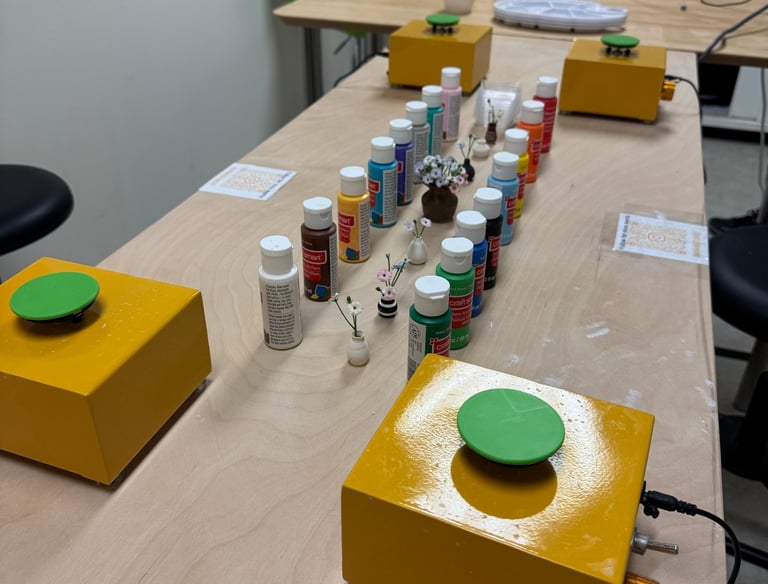 Mini pottery and colouring workshop