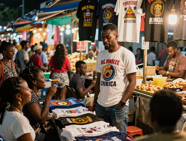 Close-up of delicious street food being served at a vibrant night market stall.