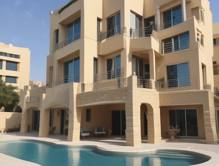 A cozy living room with sunlight streaming through large windows.