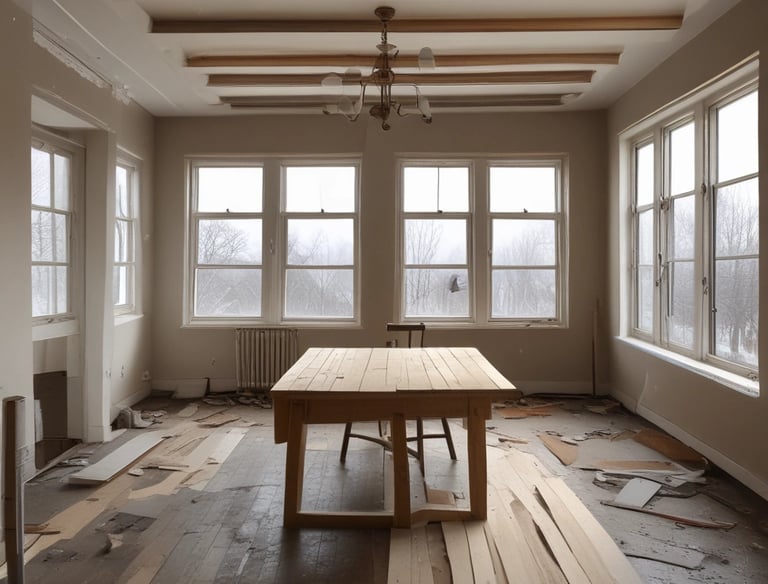 Before and after images of a renovated building facade.