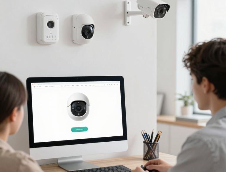 Classroom setting with an instructor teaching camera installation techniques.