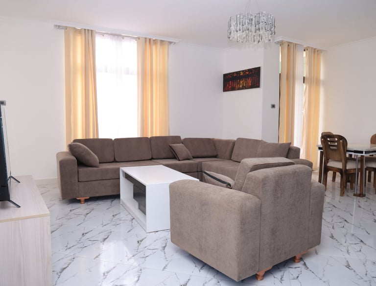 2 bedroom serviced apartment living room, Addis Ababa, modern kitchen apartment Bole Addis Ababa 