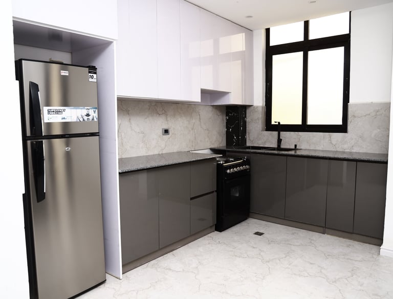 2 bedroom serviced apartment living room, Addis Ababa, modern kitchen apartment Bole Addis Ababa 