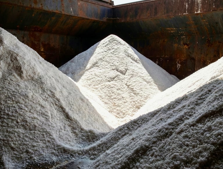 High capacity de-icing salt directly from stock piles. NaCl 96% Min ,Bulk salts