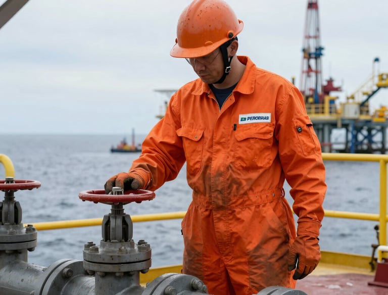 Close-up of a mentor guiding a young engineer through complex operational plans.