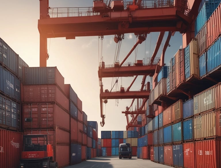 a man riding a skateboard down a street next to tall buildings