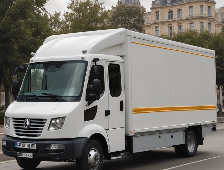 Professional driver assisting client with horse at stable.