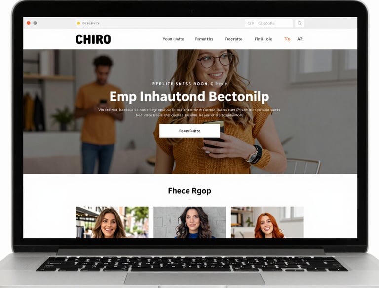 A vibrant website with multiple pages and colorful images displayed on a tablet.