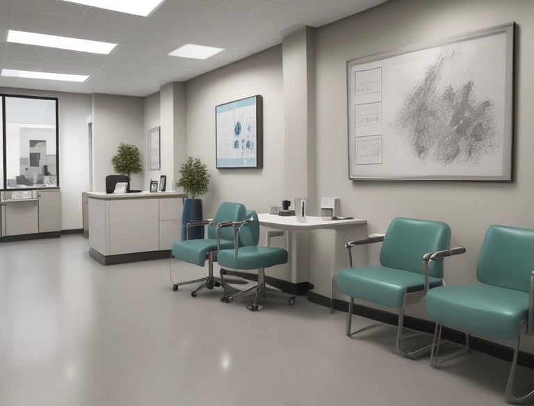 a man riding a skateboard down a street next to tall buildings