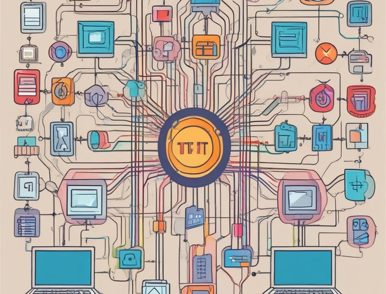 a man riding a skateboard down a street next to tall buildings