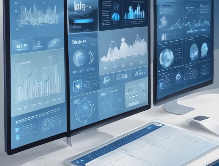 A sleek, intuitive web portal interface displayed on a laptop screen.