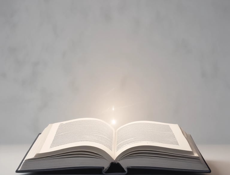 stack of books on white table