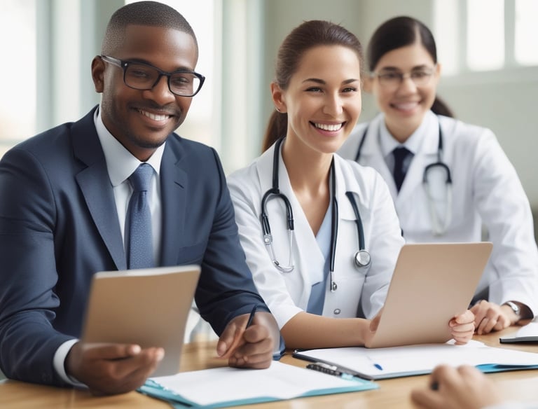 A classroom setting with engaged students and a teacher facilitating learning.