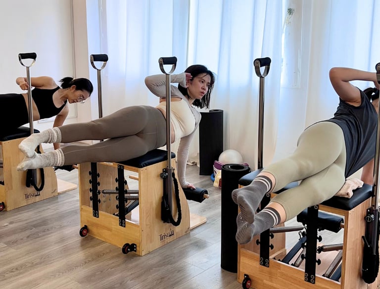 Pilates Classes Group Wunda Chair Class in Singapore Tirisula Pilates