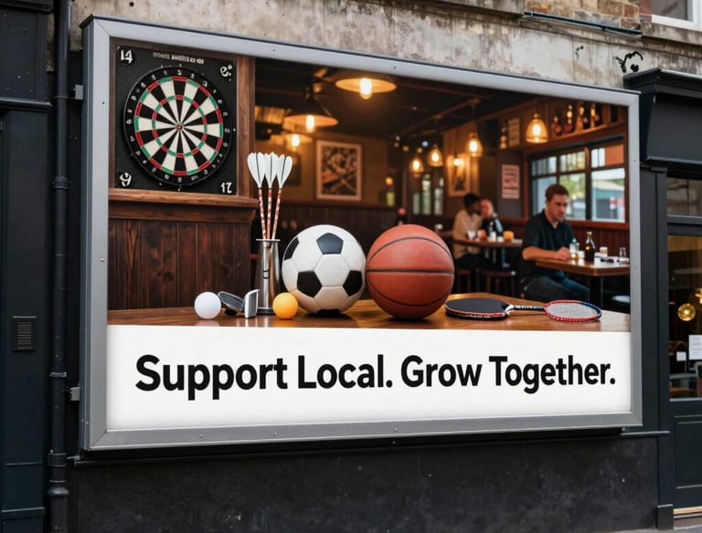 Runner on a large illuminated billboard at night.
