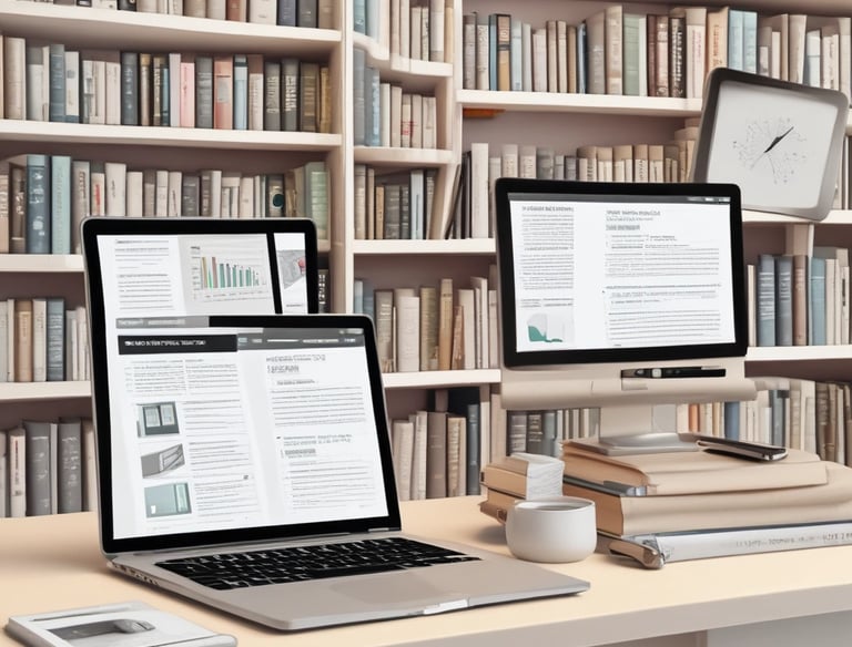a man riding a skateboard down a street next to tall buildings