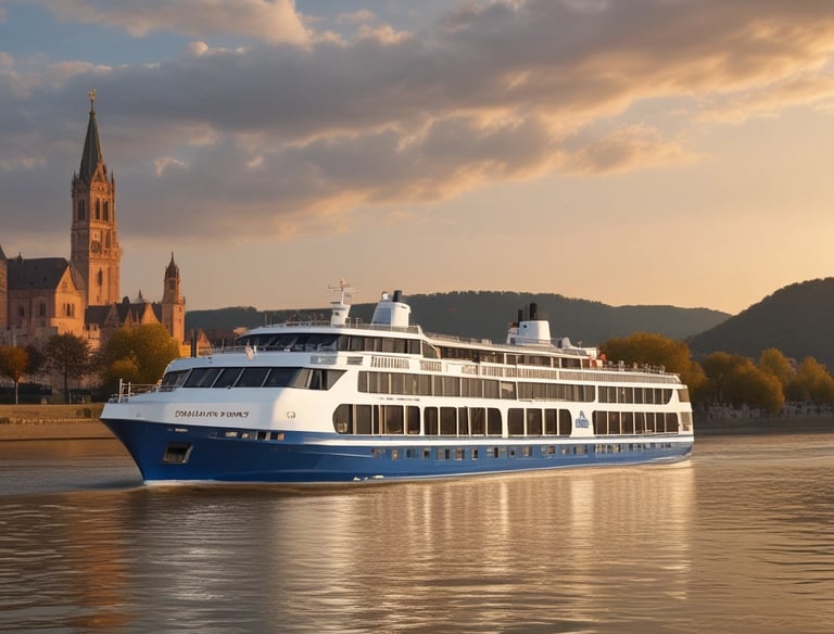 A serene river cruise with lush greenery.