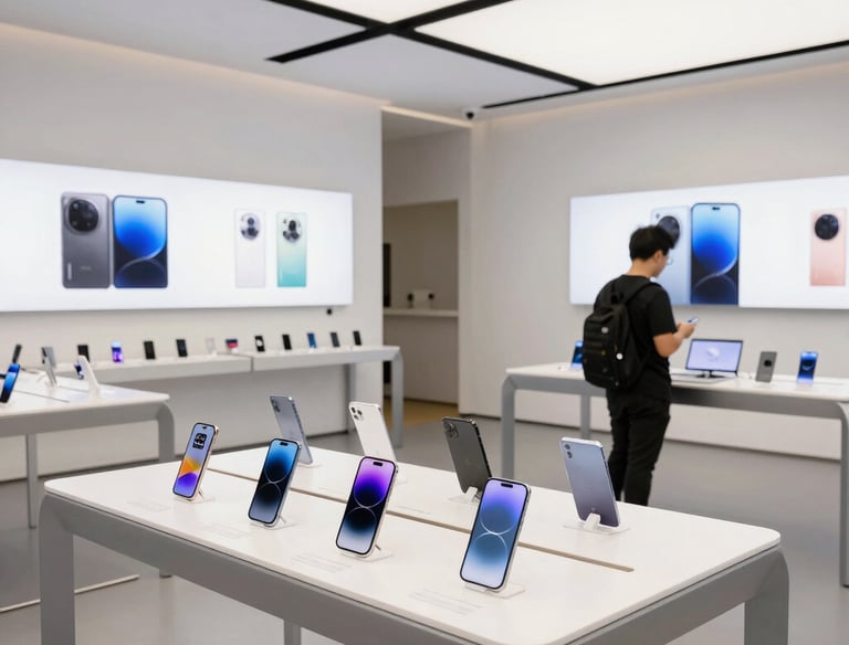 A vibrant marketplace scene symbolizing Sri Venkateshwara Traders' bustling trade activities.