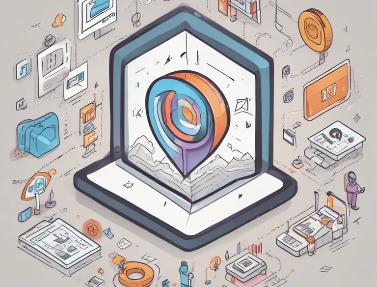 a man riding a skateboard down a street next to tall buildings