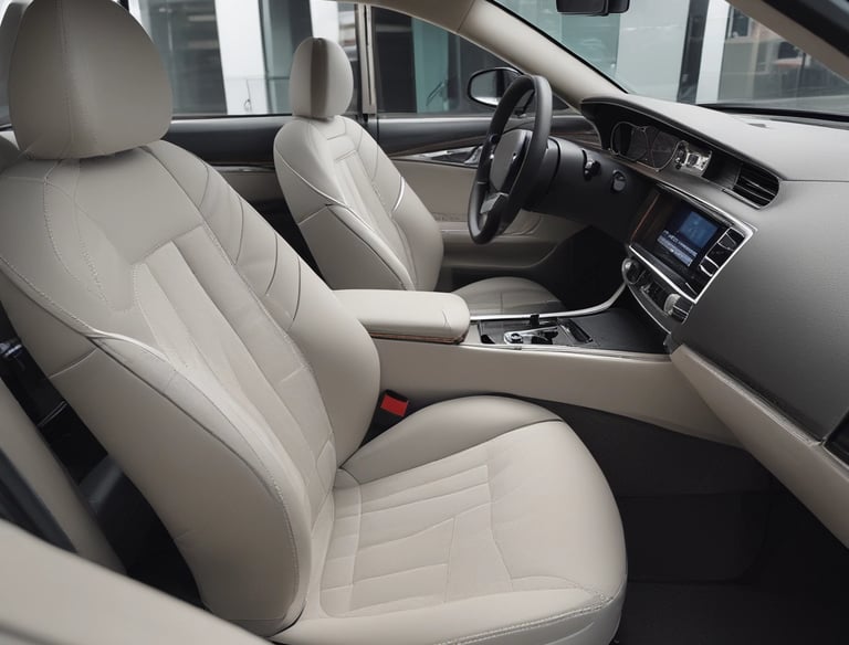 A clean and polished car interior showcasing professional detailing.