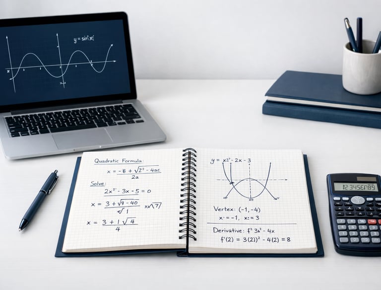 Mathematik-Lernmaterialien für Online-Nachhilfe