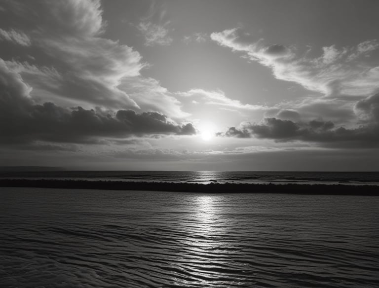Calm waves pattern symbolizing steady progress and balance.