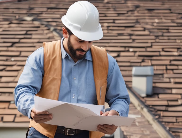 A professional roofer providing a quote to a homeowner.