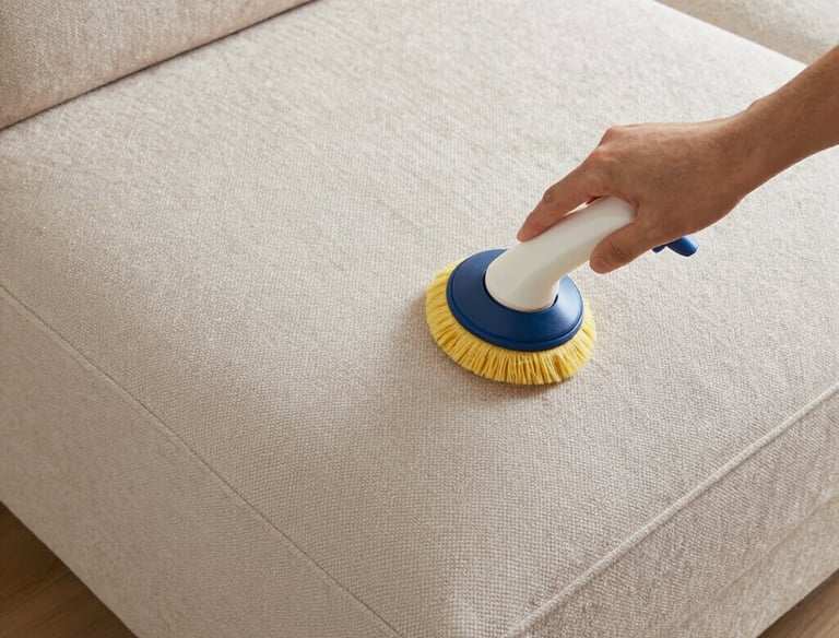 A cozy living room with freshly cleaned and restored wooden furniture.