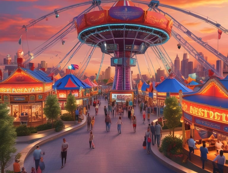 A luxurious penthouse with panoramic city views.