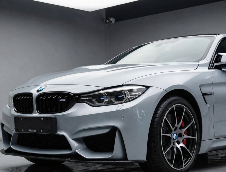 Before-and-after comparison of a car dashboard cleaned to perfection.