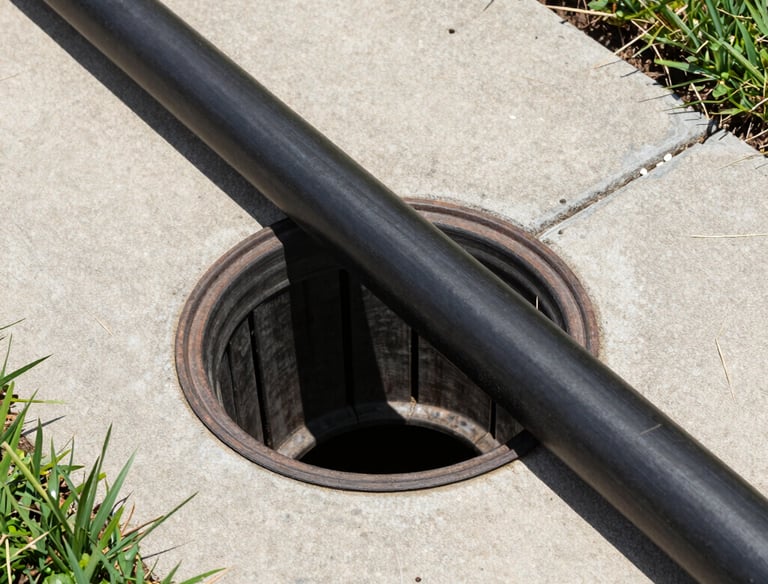 Close-up of soil layers showing proper drainage for a septic system.